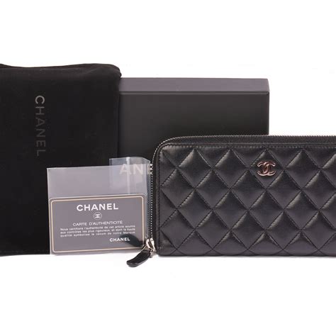 classic long zipped wallet chanel